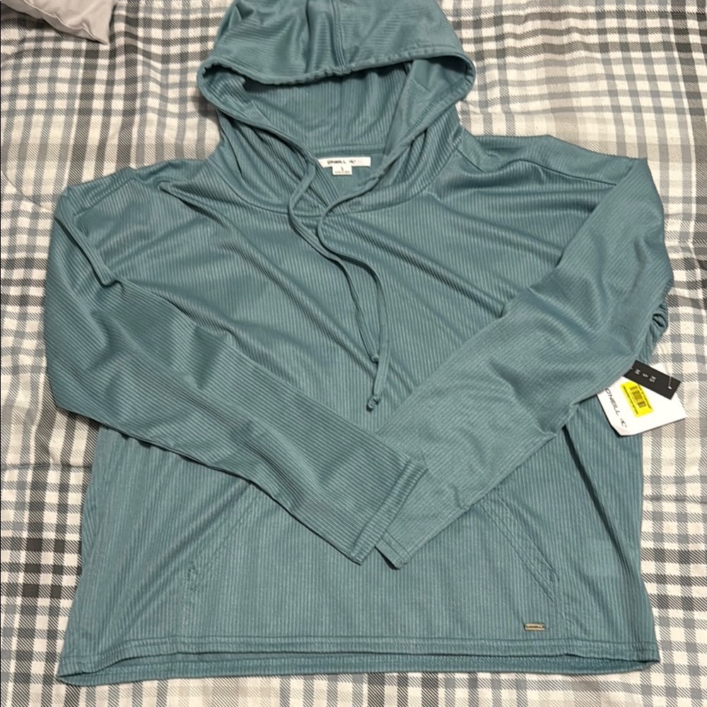O’Neill Teal Hooded Long Sleeve Top
